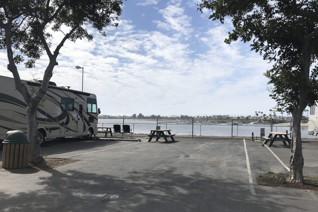 Mission Bay RV Resort-bay RV site in San Diego