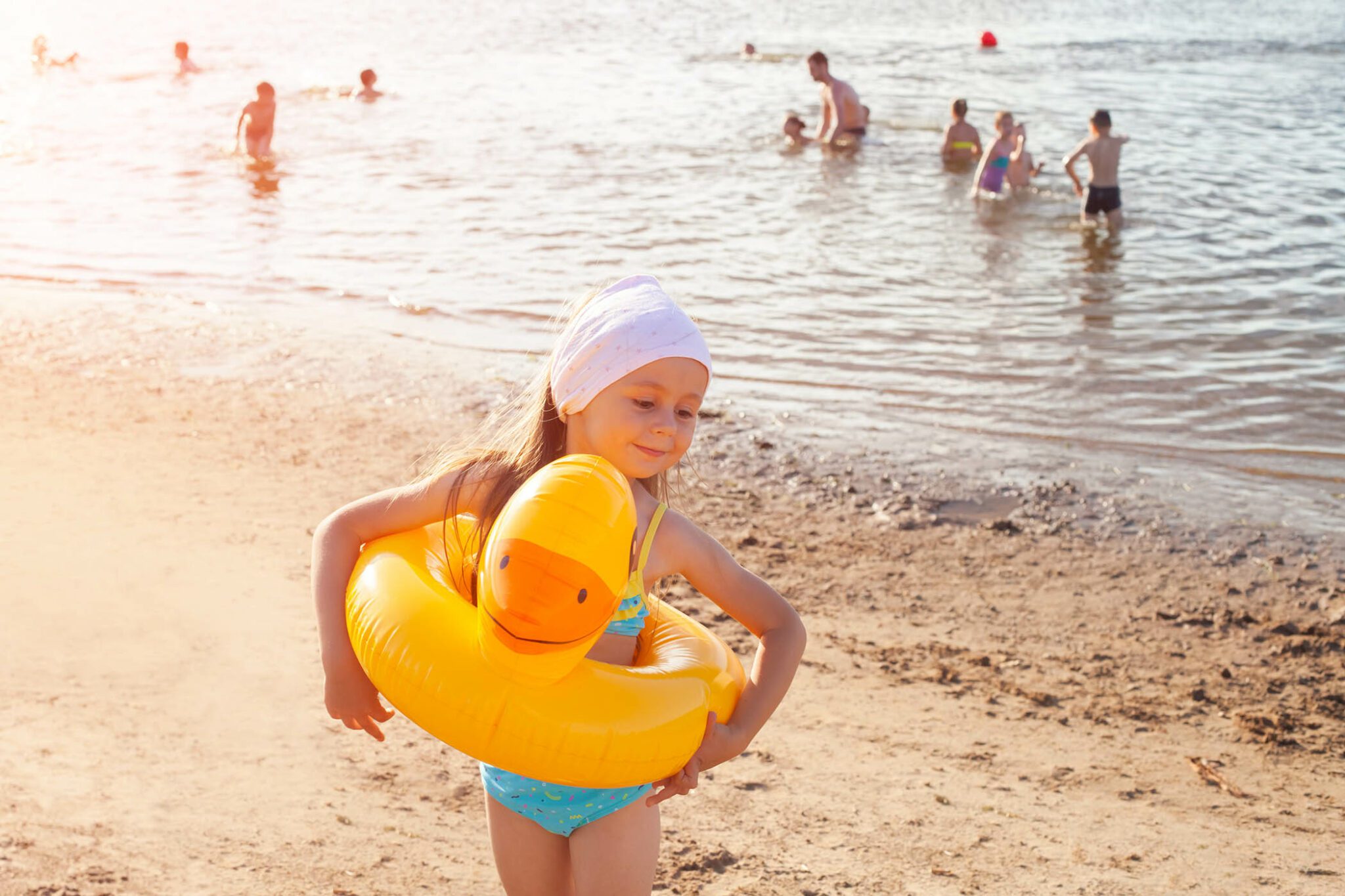 young girl at beach