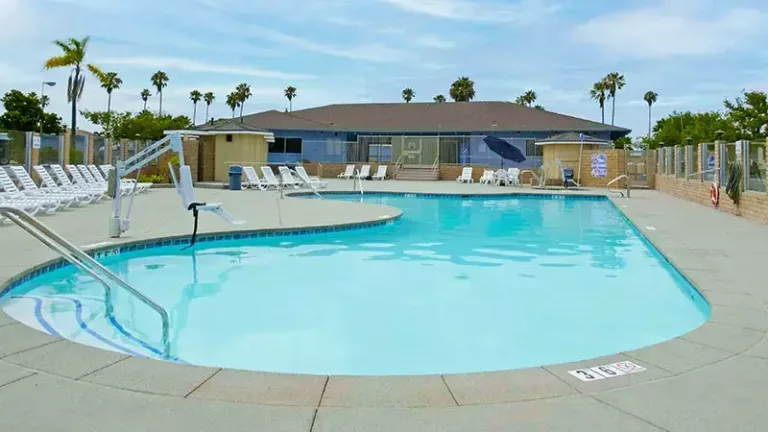 Mission Bay RV Resort pool and hot tub