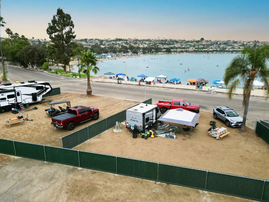 new beachfront campsites as Mission Bay RV resort north section