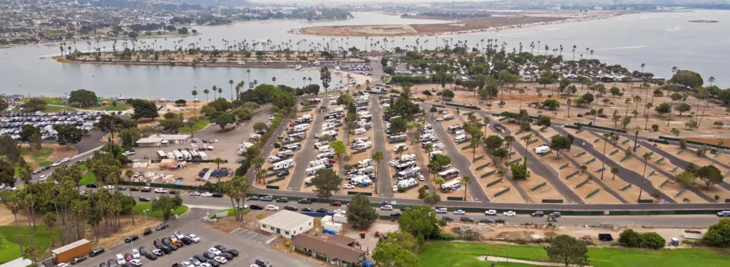 Overview of new North campsites via drone