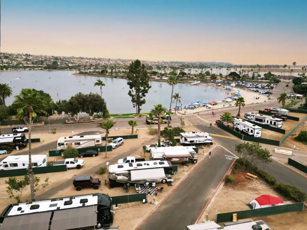 new North section campsites at Mission Bay RV Resort